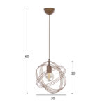 ΦΩΤΙΣΤΙΚΟ ΟΡΟΦΗΣ ΜΕΤΑΛΛΙΚΟ ΧΡΥΣΟ LH10.7505.02 30x60 εκ. - Image 2