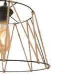 ΦΩΤΙΣΤΙΚΟ ΟΡΟΦΗΣ ΜΕΤΑΛΛΙΚΟ ΜΑΥΡΟ ΜΕ ΣΧΟΙΝΙ ΜΠΕΖ LH10.7566.01 Φ30x81Υ εκ. - Image 4