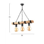 ΦΩΤΙΣΤΙΚΟ ΟΡΟΦΗΣ ΤΡΙΦΩΤΟ LH10.7504 50x70 εκ. - Image 2