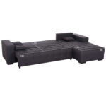 ΓΩΝΙΑΚΟΣ ΚΑΝΑΠΕΣ-ΚΡΕΒΑΤΙ ΜΕ ΑΠΟΘ.ΧΩΡΟ TRENDSTON LH10.3302.01R ΓΚΡΙ ΥΦΑΣΜΑ 298x177x95Υεκ - Image 3