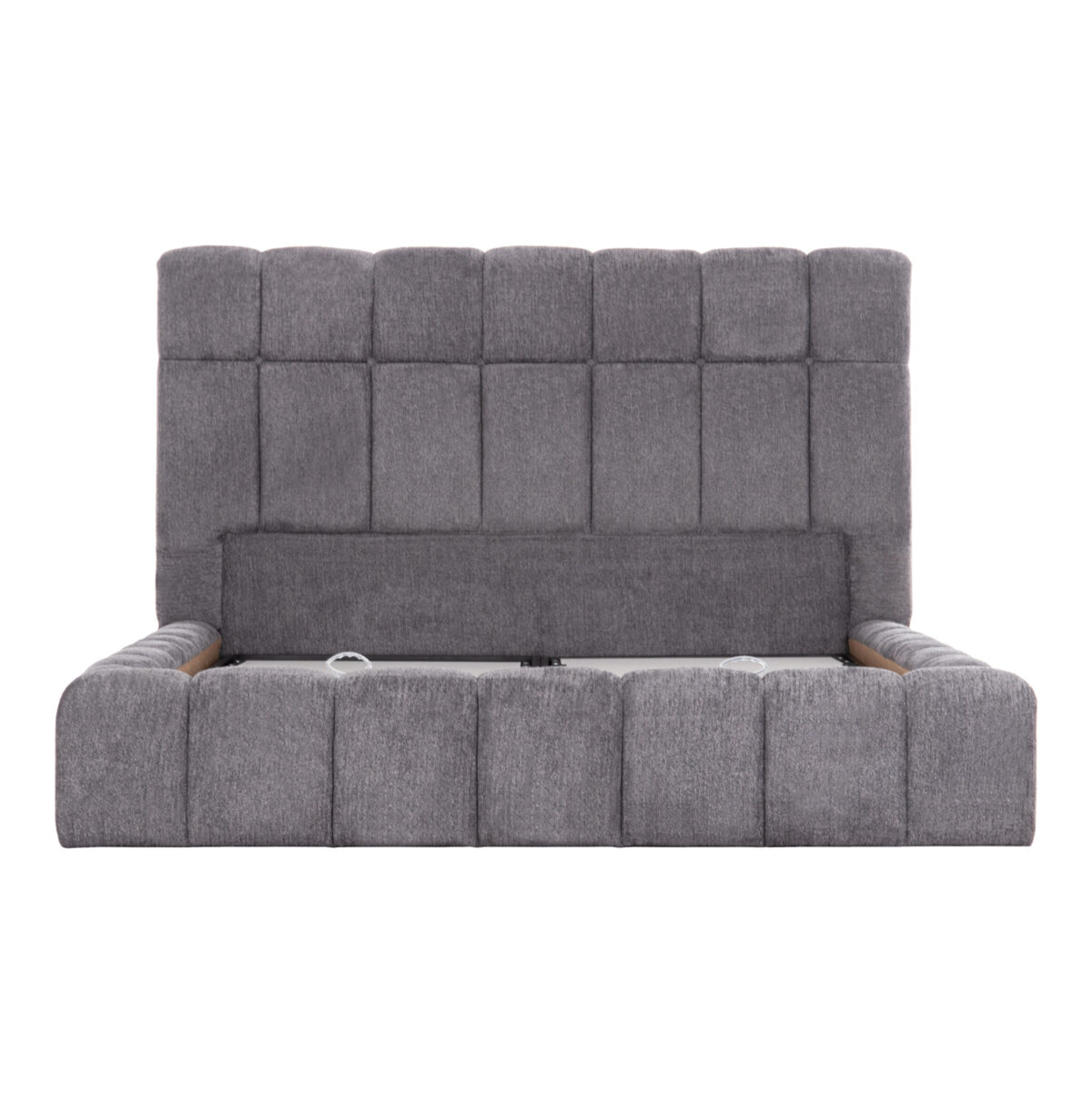 ΚΡΕΒΑΤΙ RAMON ΜΕ ΑΠΟΘ. ΧΩΡΟ LH10.720.22 ΥΦΑΣΜΑ TEDDY ΓΚΡΙ-ΓΙΑ ΣΤΡΩΜΑ 160x200εκ - Image 5