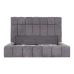 ΚΡΕΒΑΤΙ RAMON ΜΕ ΑΠΟΘ. ΧΩΡΟ LH10.720.22 ΥΦΑΣΜΑ TEDDY ΓΚΡΙ-ΓΙΑ ΣΤΡΩΜΑ 160x200εκ - Image 5