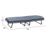 ΚΡΕΒΑΤΙ-ΡΑΝΤΖΟ ΙΤΑΛΙΑΣ SLADE LH10.604.03 ΜΕΤΑΛ. ΜΕ ΡΟΔΕΣ & ΣΤΡΩΜΑ 6,5εκ ΟΨΗ ΤΖΙΝ 80x183x37,5Yεκ - Image 2