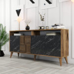 ΜΠΟΥΦΕΣ ΜΕΛΑΜΙΝΗΣ ΚΑΡΥΔΙ ΜΕ ΟΨΗ ΜΑΥΡΟΥ ΜΑΡΜΑΡΟΥ LH10.9506.02  160x35x78Υ εκ. - Image 3