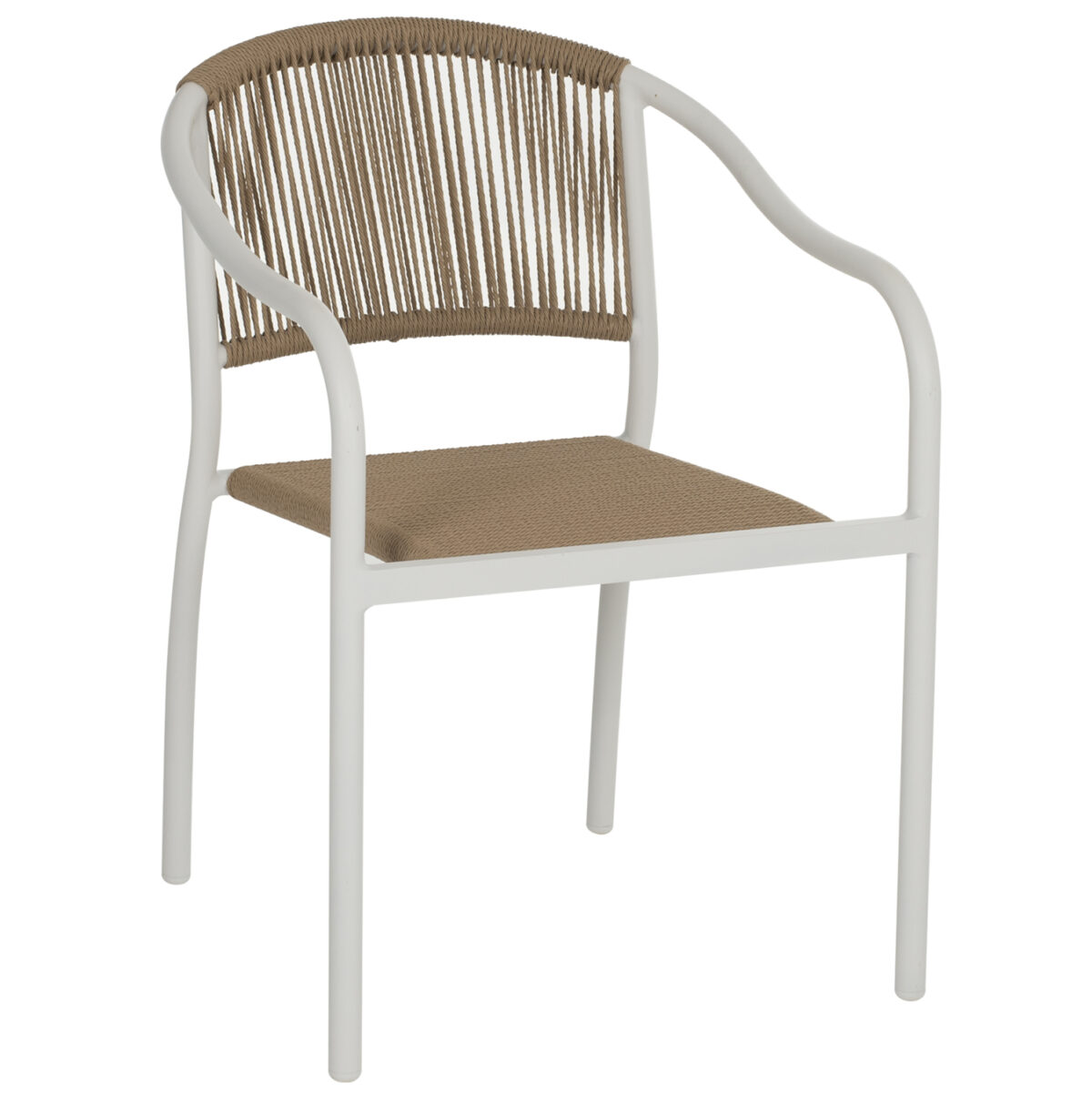 ΠΟΛΥΘΡΟΝΑ ΑΛΟΥΜΙΝΙΟΥ ΛΕΥΚΟ ΜΕ PE RATTAN WICKER LH10.5856.01 57x63x80Yεκ. - Image 1