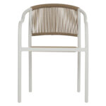 ΠΟΛΥΘΡΟΝΑ ΑΛΟΥΜΙΝΙΟΥ ΛΕΥΚΟ ΜΕ PE RATTAN WICKER LH10.5856.01 57x63x80Yεκ. - Image 3