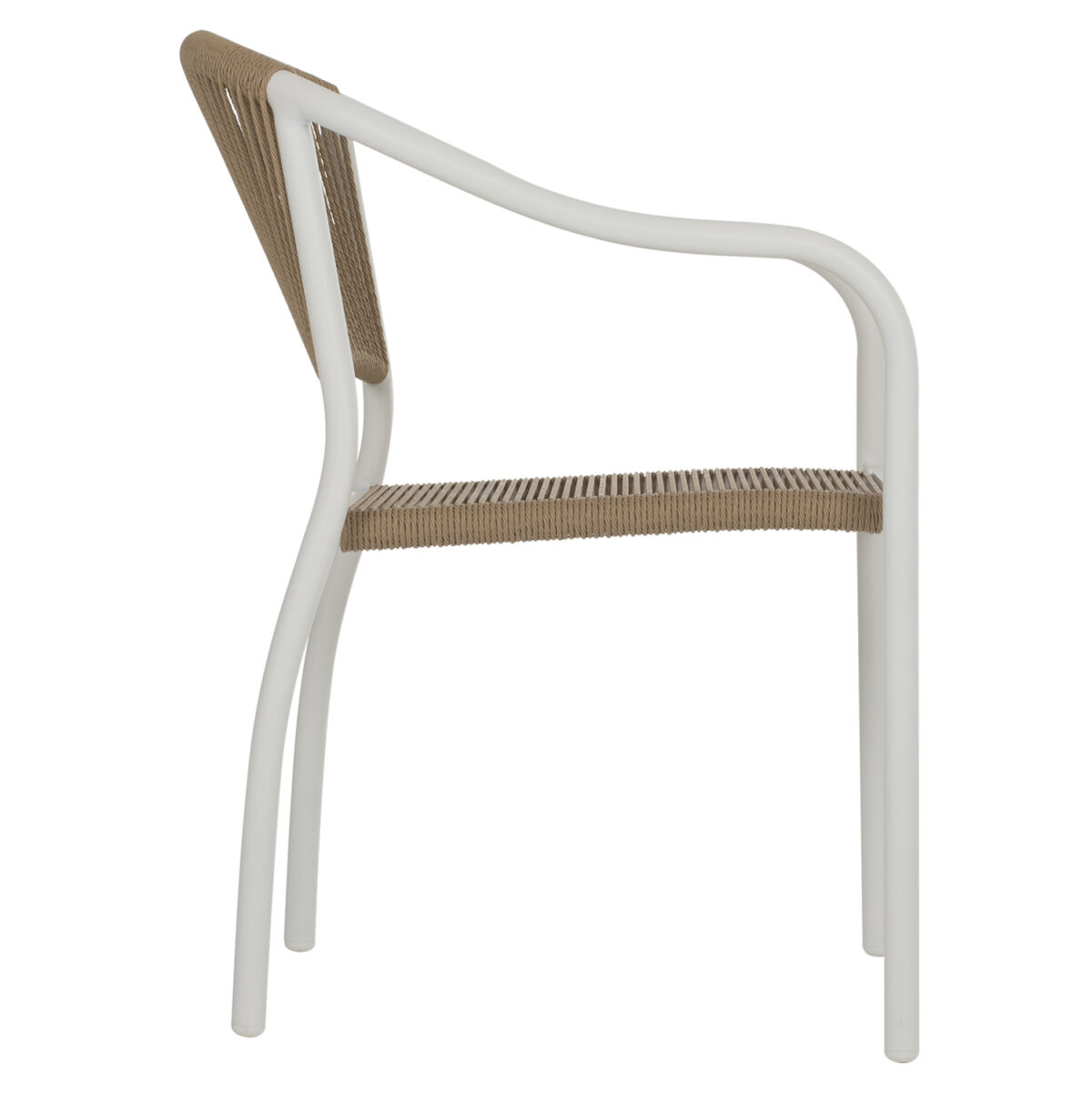 ΠΟΛΥΘΡΟΝΑ ΑΛΟΥΜΙΝΙΟΥ ΛΕΥΚΟ ΜΕ PE RATTAN WICKER LH10.5856.01 57x63x80Yεκ. - Image 4