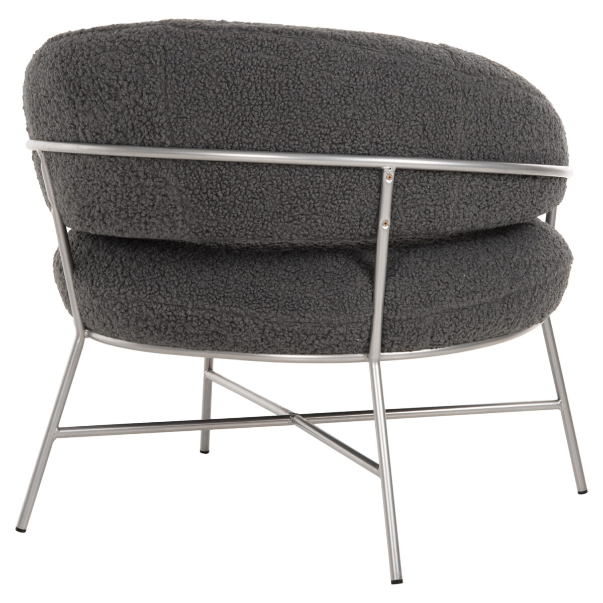 ΠΟΛΥΘΡΟΝΑ TRUDI LH10.8639.21 ΑΠΟ ΜΠΟΥΚΛΕ ΓΚΡΙ ΜΕ ΑΣΗΜΙ ΜΕΤΑΛΛΙΚΟ ΣΚΕΛΕΤΟ 84x79x76Υ εκ. - Image 5