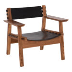 ΠΟΛΥΘΡΟΝΑ KONNA LH10.9928.01 TEAK ΞΥΛΟ ΣΕ ΦΥΣΙΚΟ-ΔΕΡΜΑ ΑΓΕΛΑΔΟΣ ΣΕ ΜΑΥΡΟ 80x64x73Υεκ.