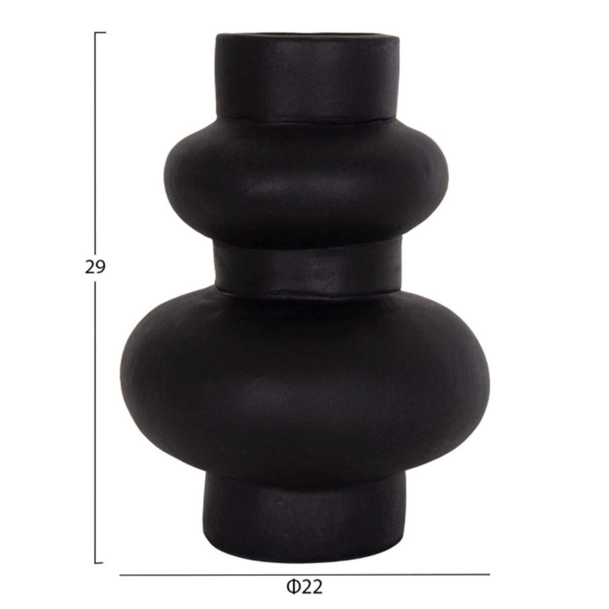 ΣΕΤ 3 ΕΠΙΤΡΑΠΕΖΙΑ ΔΙΑΚΟΣΜΗΤΙΚΑ ΒΑΖΑ LEKKAN LH10.21142.01 ΤΕΡΑΚΟΤΑ ΣΕ ΛΕΥΚΟ & ΜΑΥΡΟ - Image 3