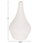 ΣΕΤ 3 ΕΠΙΤΡΑΠΕΖΙΑ ΔΙΑΚΟΣΜΗΤΙΚΑ ΒΑΖΑ DENI LH10.21141 FIBER CEMENT ΣΕ ΛΕΥΚΟ - Image 3