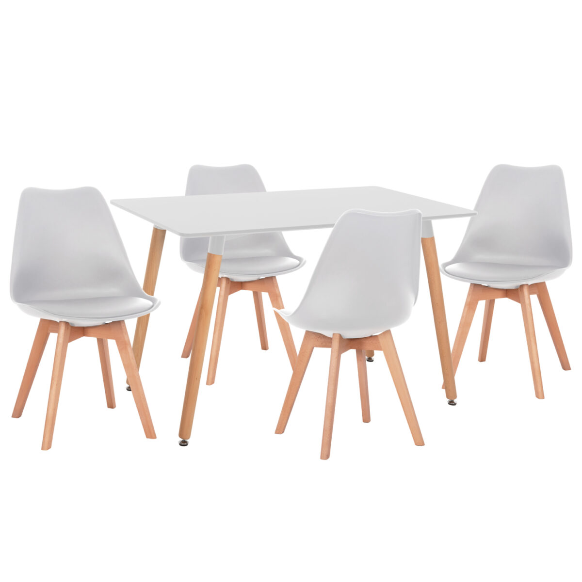 ΣΕΤ ΤΡΑΠΕΖΑΡΙΑΣ 5ΤΜΧ VEGAS LH10.21184 MDF TOP ΣΕ ΛΕΥΚΟ--ΠΟΔΙΑ ΟΞΙΑΣ - Image 1