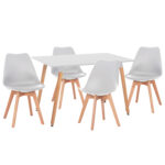 ΣΕΤ ΤΡΑΠΕΖΑΡΙΑΣ 5ΤΜΧ VEGAS LH10.21184 MDF TOP ΣΕ ΛΕΥΚΟ--ΠΟΔΙΑ ΟΞΙΑΣ