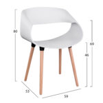 ΣΕΤ ΤΡΑΠΕΖΑΡΙΑΣ 5ΤΜΧ MAGGIE LH10.21186 MDF TOP & ΠΟΛΥΠΡΟΠΥΛΕΝΙΟ ΣΕ ΛΕΥΚΟ ΧΡΩΜΑ - Image 3