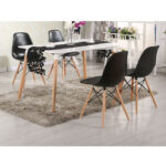 ΣΕΤ ΤΡΑΠΕΖΑΡΙΑΣ 5ΤΜΧ ΜΕ ΤΡΑΠΕΖΙ MINIMAL & ΚΑΡΕΚΛΑ TWIST LH10.10192 120x80x73 cm - Image 2