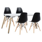 ΣΕΤ ΤΡΑΠΕΖΑΡΙΑΣ 5ΤΜΧ ΜΕ ΤΡΑΠΕΖΙ MINIMAL & ΚΑΡΕΚΛΑ TWIST LH10.10192 120x80x73 cm