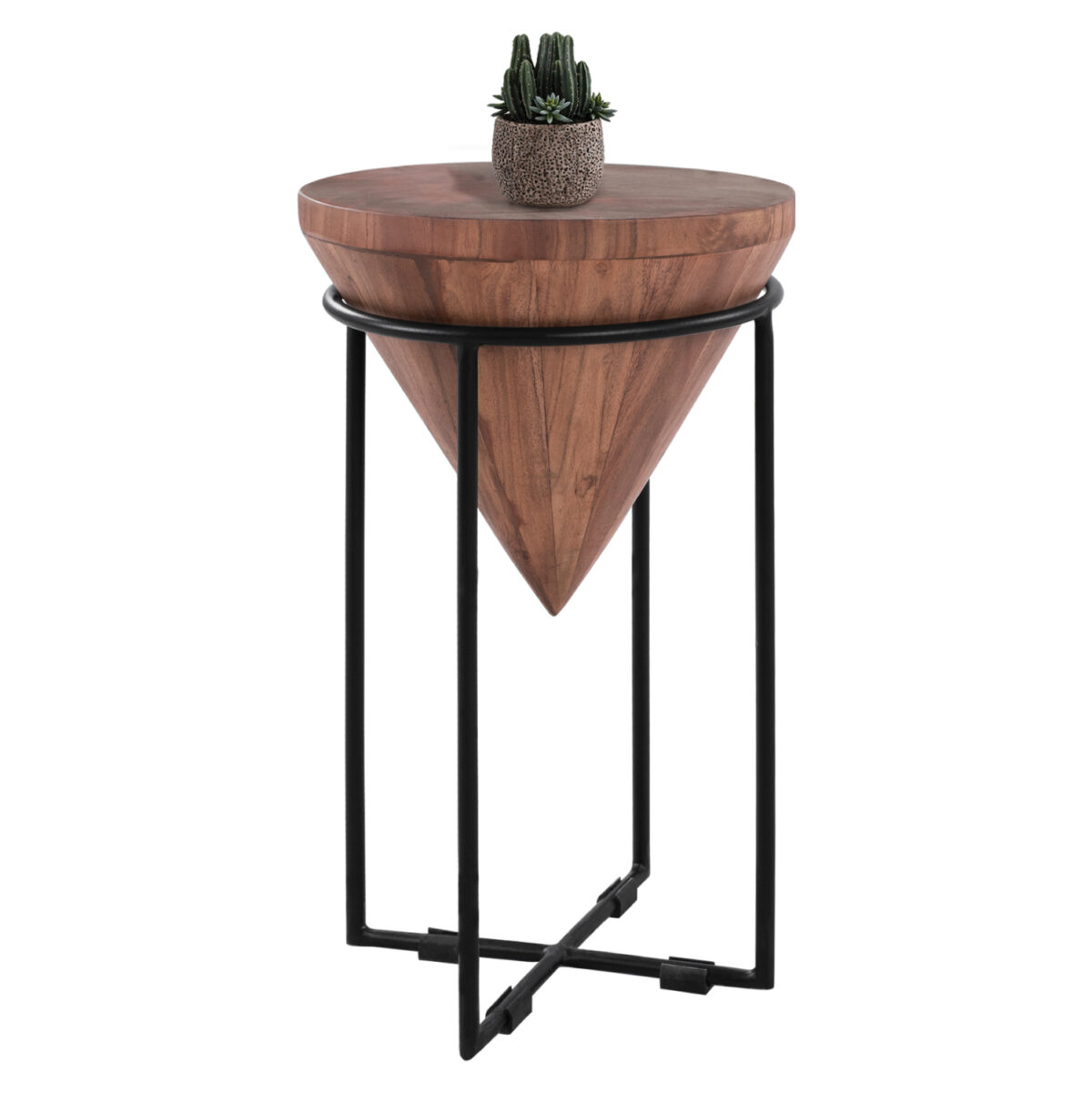 ΤΡΑΠΕΖΙ ΒΟΗΘΗΤΙΚΟ ZELIE LH10.8217.11 ΑΠΟ ΜΑΣΙΦ ΚΟΡΜΟ ΑΚΑΚΙΑΣ Φ31X53Υ εκ. - Image 1