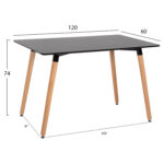 ΤΡΑΠΕΖΙ MINIMAL LH10.8581.02 ΑΝΟΙΧΤΟ ΓΚΡΙ MDF-ΠΟΔΙΑ ΟΞΙΑ ΣΕ ΦΥΣΙΚΟ ΧΡΩΜΑ- 120Χ60X74Υεκ. - Image 2