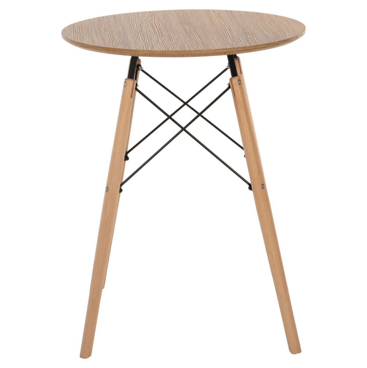 ΤΡΑΠΕΖΙ ΣΤΡΟΓΓΥΛΟ MINIMAL LH10.0060.04 ΦΥΣΙΚΟ ΧΡΩΜΑ MDF-ΠΟΔΙΑ ΟΞΙΑΣ ΣΕ ΦΥΣΙΚΟ ΧΡΩΜΑ Φ60Χ76Υεκ. - Image 3