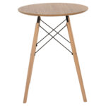 ΤΡΑΠΕΖΙ ΣΤΡΟΓΓΥΛΟ MINIMAL LH10.0060.04 ΦΥΣΙΚΟ ΧΡΩΜΑ MDF-ΠΟΔΙΑ ΟΞΙΑΣ ΣΕ ΦΥΣΙΚΟ ΧΡΩΜΑ Φ60Χ76Υεκ. - Image 3