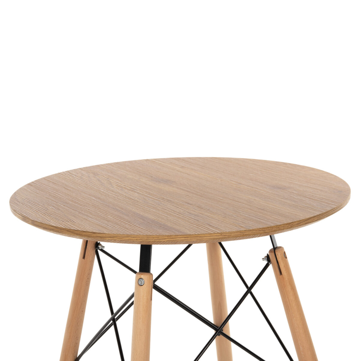 ΤΡΑΠΕΖΙ ΣΤΡΟΓΓΥΛΟ MINIMAL LH10.0060.04 ΦΥΣΙΚΟ ΧΡΩΜΑ MDF-ΠΟΔΙΑ ΟΞΙΑΣ ΣΕ ΦΥΣΙΚΟ ΧΡΩΜΑ Φ60Χ76Υεκ. - Image 4