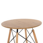 ΤΡΑΠΕΖΙ ΣΤΡΟΓΓΥΛΟ MINIMAL LH10.0060.04 ΦΥΣΙΚΟ ΧΡΩΜΑ MDF-ΠΟΔΙΑ ΟΞΙΑΣ ΣΕ ΦΥΣΙΚΟ ΧΡΩΜΑ Φ60Χ76Υεκ. - Image 4