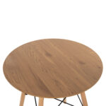 ΤΡΑΠΕΖΙ ΣΤΡΟΓΓΥΛΟ MINIMAL LH10.0060.04 ΦΥΣΙΚΟ ΧΡΩΜΑ MDF-ΠΟΔΙΑ ΟΞΙΑΣ ΣΕ ΦΥΣΙΚΟ ΧΡΩΜΑ Φ60Χ76Υεκ. - Image 5