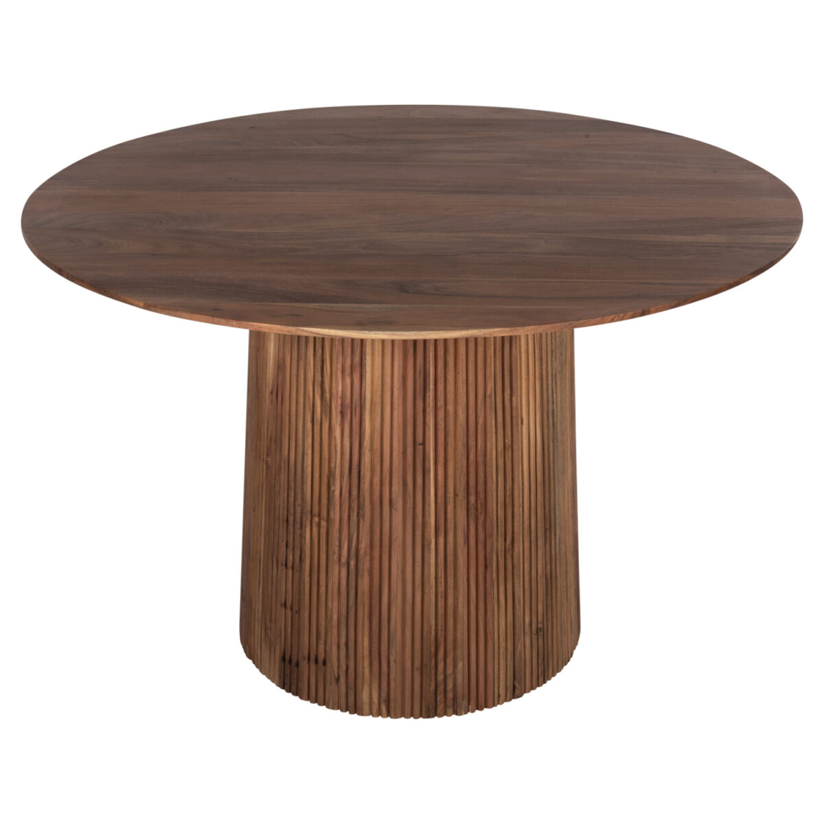 ΤΡΑΠΕΖΙ ΤΡΑΠΕΖΑΡΙΑΣ ΣΤΡΟΓΓΥΛΟ GROOT LH10.9684 ΜΑΣΙΦ ΞΥΛΟ ΑΚΑΚΙΑΣ ΣΕ ΦΥΣΙΚΟ Φ120x79Υεκ - Image 3