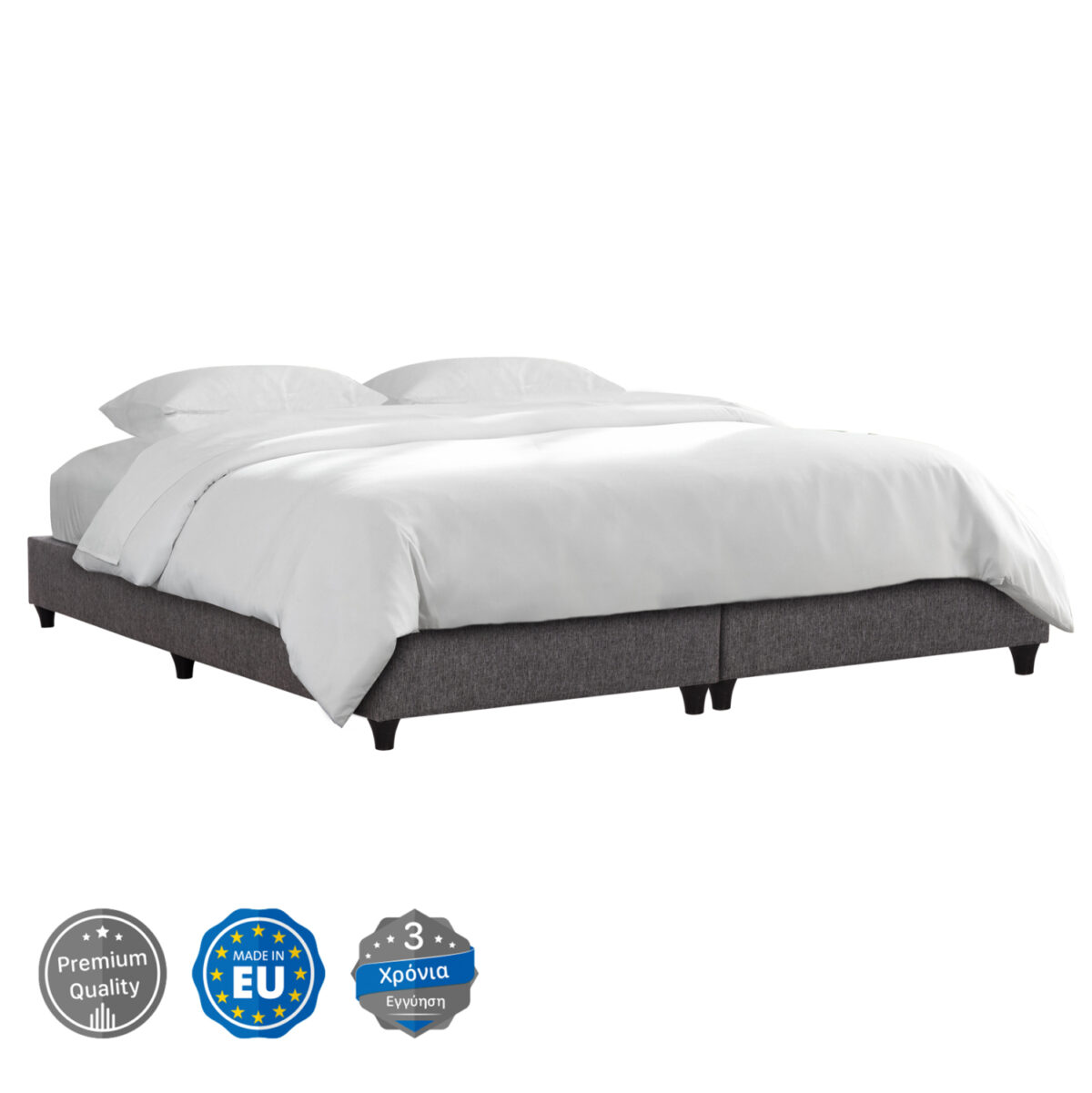 ΥΠΟΣΤΡΩΜΑ/ΚΡΕΒΑΤΙ KING-SIZE SIGGY LH10.21218 ΓΚΡΙ ΥΦΑΣΜΑ--ΓΙΑ 180x200εκ. - Image 2