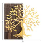 ΔΙΑΚΟΣΜΗΤΙΚΟ ΤΟΙΧΟΥ ΔΕΝΤΡΟ LH10.4751-ΦΥΛΛΑ ΜΕΤΑΛΛΟΥ ΧΡΥΣΑ-ΞΥΛΟ 58x3(βάθος)x58Υεκ. - Image 3