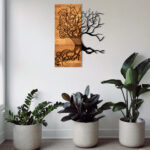 ΔΙΑΚΟΣΜΗΤΙΚΟ ΤΟΙΧΟΥ LH10.4804-ΦΥΛΛΑ ΜΕΤΑΛΛΟΥ ΜΑΥΡΑ-ΞΥΛΟ 45x3(βάθος)x58Υεκ. - Image 2