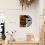 ΔΙΑΚΟΣΜΗΤΙΚΟ ΤΟΙΧΟΥ LH10.4808-ΦΥΛΛΑ ΜΕΤΑΛΛΟΥ ΜΑΥΡΑ-ΞΥΛΟ 58x3(βάθος)x58Υεκ. - Image 2