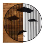 ΔΙΑΚΟΣΜΗΤΙΚΟ ΤΟΙΧΟΥ LH10.4808-ΦΥΛΛΑ ΜΕΤΑΛΛΟΥ ΜΑΥΡΑ-ΞΥΛΟ 58x3(βάθος)x58Υεκ.