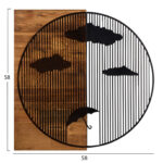 ΔΙΑΚΟΣΜΗΤΙΚΟ ΤΟΙΧΟΥ LH10.4808-ΦΥΛΛΑ ΜΕΤΑΛΛΟΥ ΜΑΥΡΑ-ΞΥΛΟ 58x3(βάθος)x58Υεκ. - Image 3