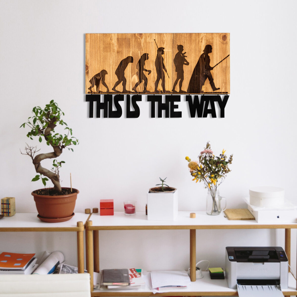 ΔΙΑΚΟΣΜΗΤΙΚΟ ΤΟΙΧΟΥ LH10.4809-ΦΥΛΛΑ ΜΕΤΑΛΛΟΥ ΜΑΥΡΑ-ΞΥΛΟ 58x3(βάθος)x37Υεκ. - Image 2