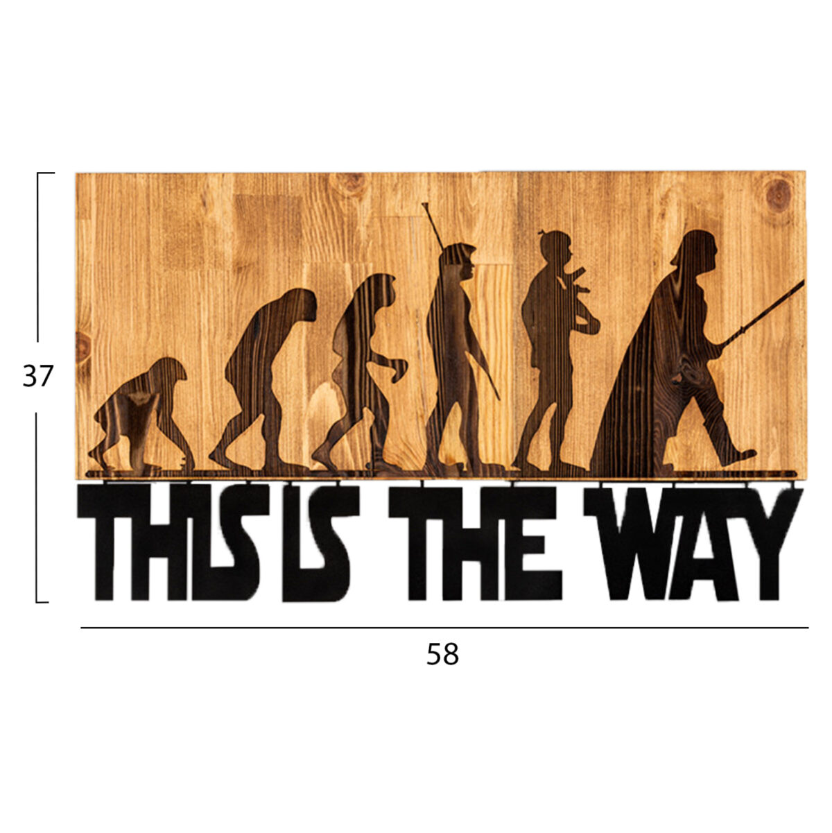 ΔΙΑΚΟΣΜΗΤΙΚΟ ΤΟΙΧΟΥ LH10.4809-ΦΥΛΛΑ ΜΕΤΑΛΛΟΥ ΜΑΥΡΑ-ΞΥΛΟ 58x3(βάθος)x37Υεκ. - Image 3