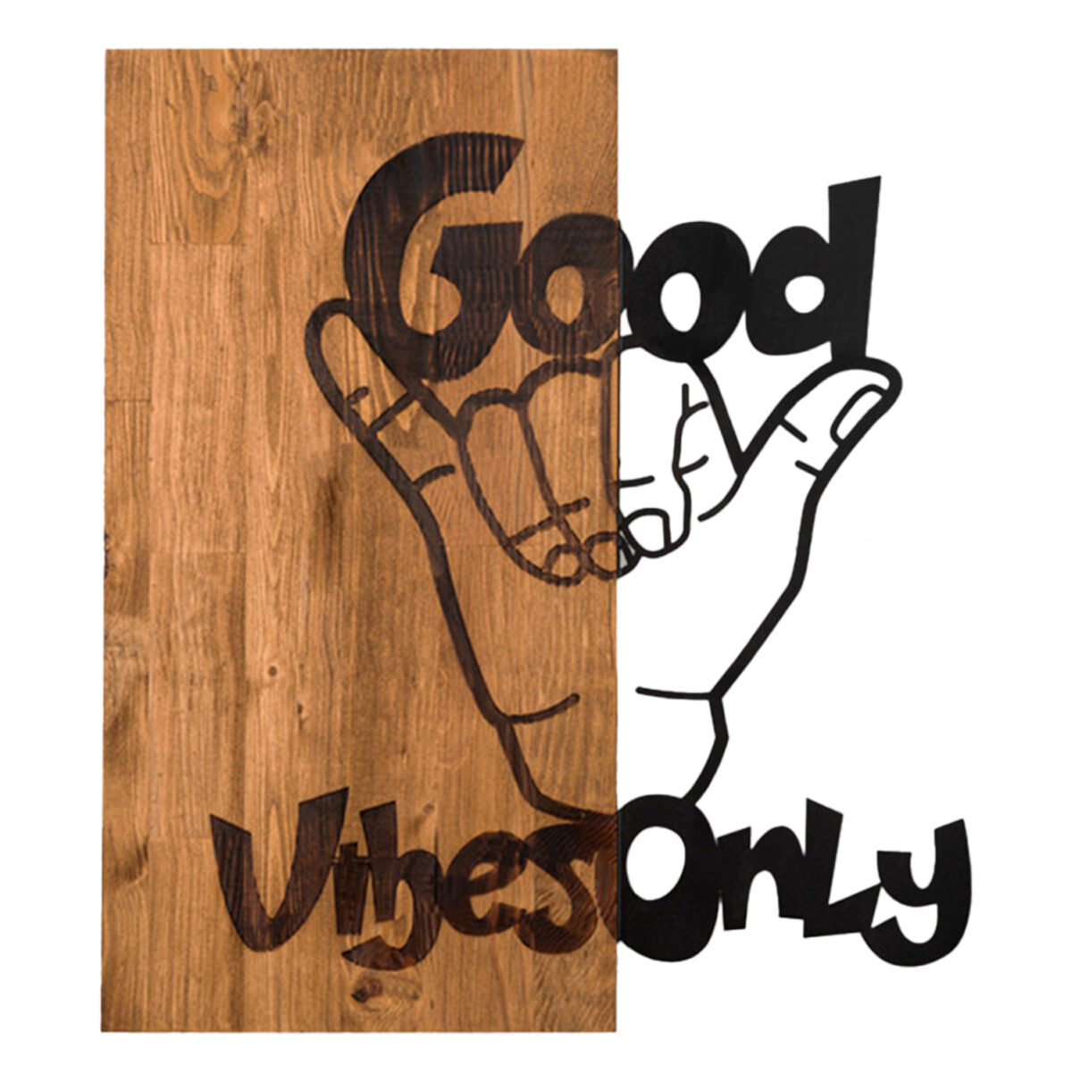 ΔΙΑΚΟΣΜΗΤΙΚΟ ΤΟΙΧΟΥ LH10.4810-ΜΕΤΑΛΛΟ ΣΕ ΜΑΥΡΟ-ΞΥΛΟ 50x3(βάθος)x58Υεκ. - Image 1