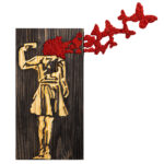 ΔΙΑΚΟΣΜΗΤΙΚΟ ΤΟΙΧΟΥ ΦΙΓΟΥΡΑ ΚΟΡΙΤΣΙΟΥ LH10.4755-ΦΥΛΛΑ ΜΕΤΑΛΛΟΥ-ΞΥΛΟ 62x3(βάθος)x70Υεκ.