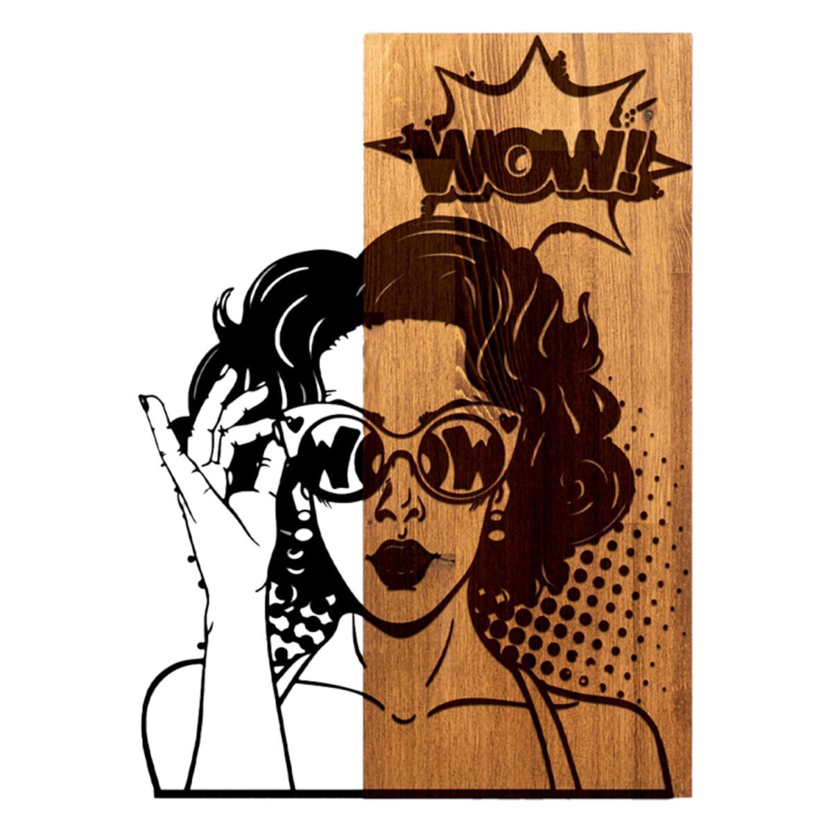 diakosmitiko-toichoy-opsi-gynaikas-fb947 ΔΙΑΚΟΣΜΗΤΙΚΟ ΤΟΙΧΟΥ ΟΨΗ ΓΥΝΑΙΚΑΣ LH10.4758-ΦΥΛΛΑ ΜΕΤΑΛΛΟΥ ΜΑΥΡΑ-ΞΥΛΟ 42x3(βάθος)x58Υεκ. - Image 1