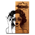 ΔΙΑΚΟΣΜΗΤΙΚΟ ΤΟΙΧΟΥ ΟΨΗ ΓΥΝΑΙΚΑΣ LH10.4758-ΦΥΛΛΑ ΜΕΤΑΛΛΟΥ ΜΑΥΡΑ-ΞΥΛΟ 42x3(βάθος)x58Υεκ.