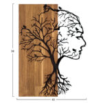 ΔΙΑΚΟΣΜΗΤΙΚΟ ΤΟΙΧΟΥ ΟΨΗ ΓΥΝΑΙΚΑΣ LH10.4754-ΜΕΤΑΛΛΟ ΜΑΥΡΟ-ΞΥΛΟ 43x3(βάθος)x58Υεκ. - Image 3