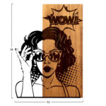 ΔΙΑΚΟΣΜΗΤΙΚΟ ΤΟΙΧΟΥ ΟΨΗ ΓΥΝΑΙΚΑΣ LH10.4758-ΦΥΛΛΑ ΜΕΤΑΛΛΟΥ ΜΑΥΡΑ-ΞΥΛΟ 42x3(βάθος)x58Υεκ. - Image 3