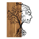 ΔΙΑΚΟΣΜΗΤΙΚΟ ΤΟΙΧΟΥ ΟΨΗ ΓΥΝΑΙΚΑΣ LH10.4754-ΜΕΤΑΛΛΟ ΜΑΥΡΟ-ΞΥΛΟ 43x3(βάθος)x58Υεκ.