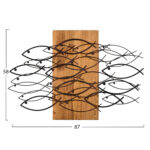 ΔΙΑΚΟΣΜΗΤΙΚΟ ΤΟΙΧΟΥ ΨΑΡΙΑ LH10.4811-ΦΥΛΛΑ ΜΕΤΑΛΛΟΥ ΜΑΥΡΑ-ΞΥΛΟ 87x3(βάθος)x58Υεκ. - Image 3