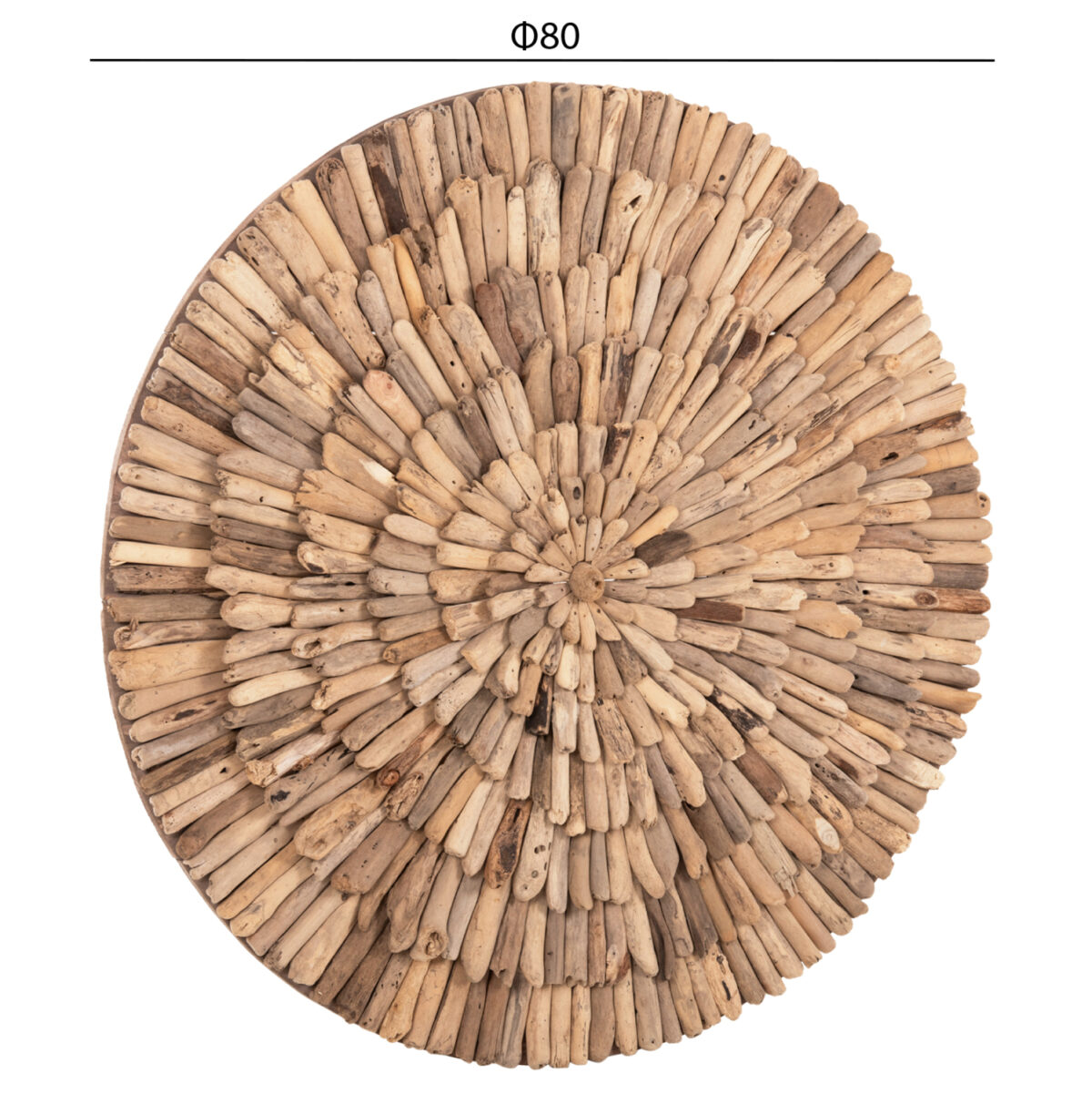 ΔΙΑΚΟΣΜΗΤΙΚΟ ΤΟΙΧΟΥ ΣΤΡΟΓΓΥΛΟ CHIIKI LH10.4299 DRIFTWOOD ΣΕ ΦΥΣΙΚΟ Φ80 εκ. - Image 2