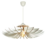 ΦΩΤΙΣΤΙΚΟ ΟΡΟΦΗΣ ΞΥΛΙΝΟ ΚΡΕΜΑΣΤΟ ΛΕΥΚΟ LH10.7348.02 Φ68x50Υ εκ.