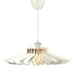 ΦΩΤΙΣΤΙΚΟ ΟΡΟΦΗΣ ΞΥΛΙΝΟ ΚΡΕΜΑΣΤΟ ΛΕΥΚΟ LH10.7348.02 Φ68x50Υ εκ. - Image 3