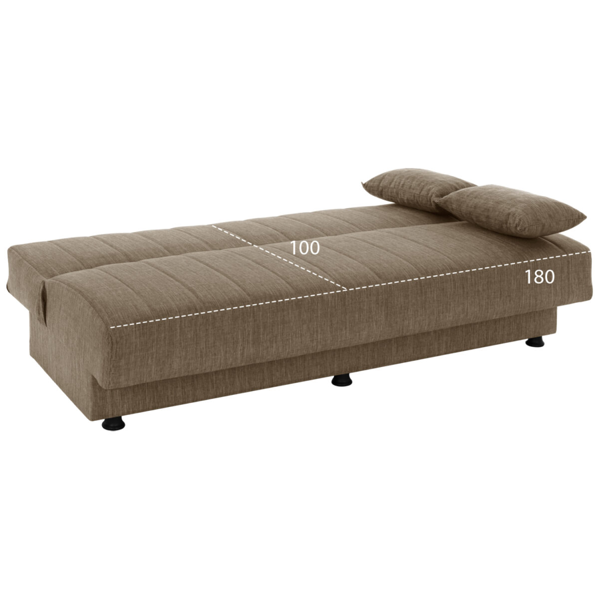 ΚΑΝΑΠΕΣ ΚΡΕΒΑΤΙ ANDRI ΤΡΙΘΕΣΙΟΣ ΚΑΦΕ LH10.3239.02 180x72x77Υ εκ. - Image 3
