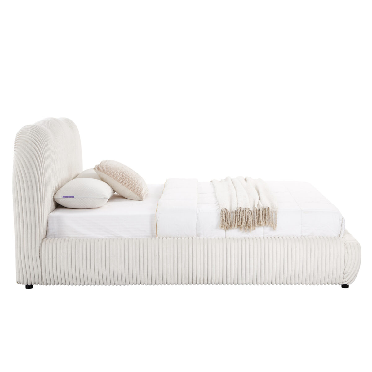 ΚΡΕΒΑΤΙ ΜΕ ΑΠΟΘ.ΧΩΡΟ KALLY LH10.729.03 ΜΠΕΖ FAUX FUR ΥΦΑΣΜΑ--ΓΙΑ ΣΤΡΩΜΑ 160x200εκ - Image 5