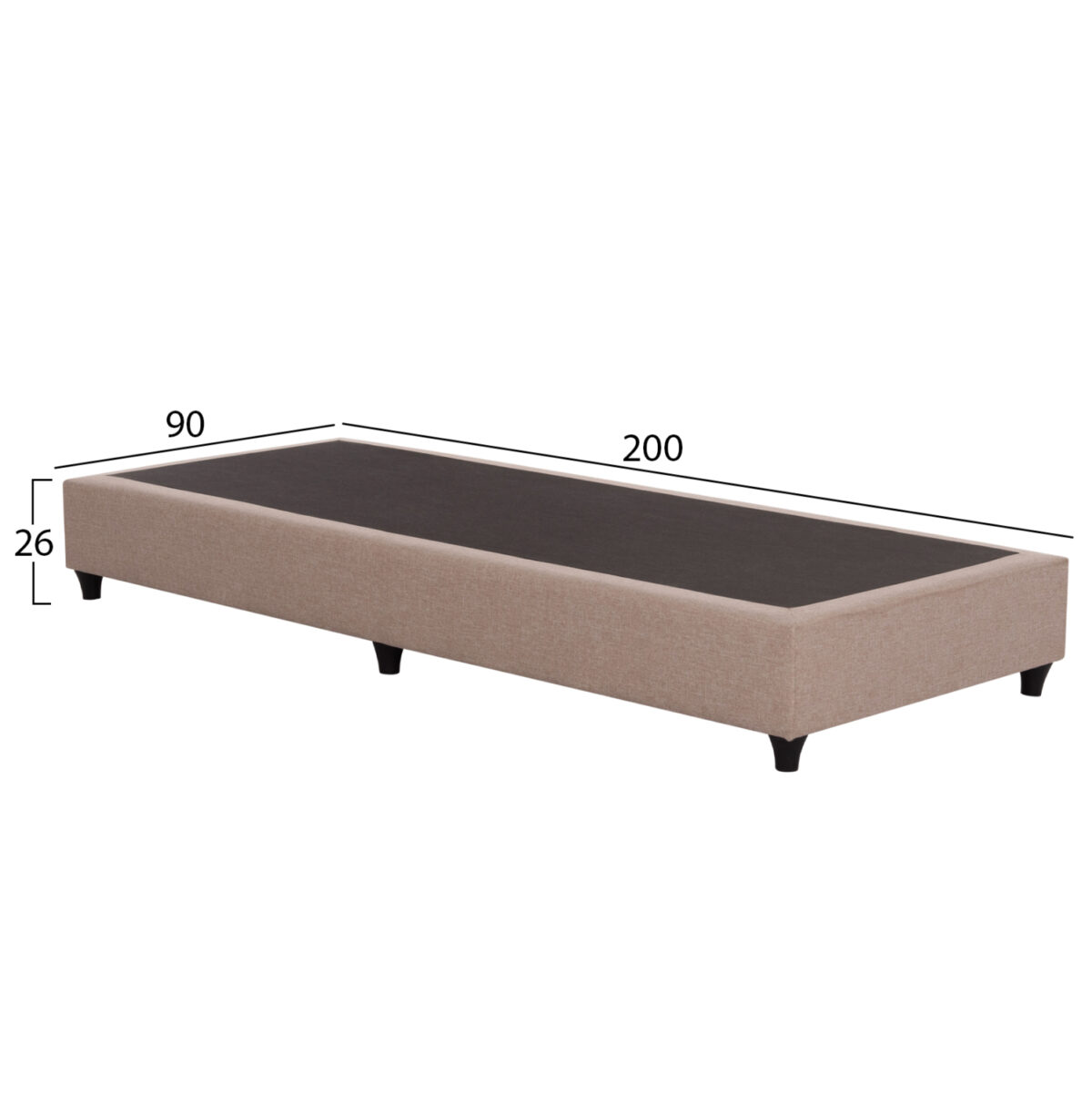 ΚΡΕΒΑΤΙ-ΥΠΟΣΤΡΩΜΑ SIGGY LH10.722.30 ΧΩΡΙΣ ΑΠΟΘ.ΧΩΡΟ--ΜΠΕΖ ΥΦΑΣΜΑ--ΓΙΑ 90Χ200εκ. - Image 3